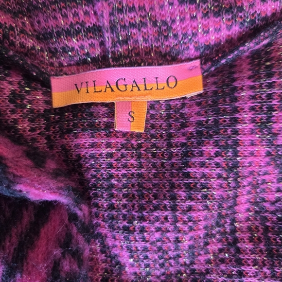 Anthropoligie Vilagallo Abstract Fringe Wool Blend Sweater Womens Size Small - Picture 6 of 8